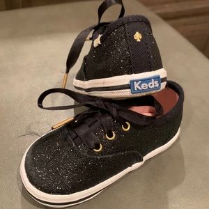 Kate Spade Keds black glitter